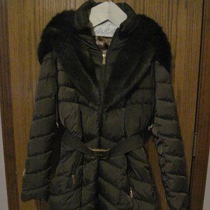 Laundry by Shelli Segal, Hooded Winter Coat, Women's, Large, Brown